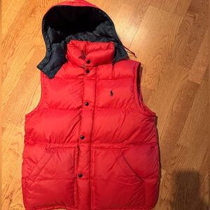 Polo Ralph Lauren Red Hooded Vest